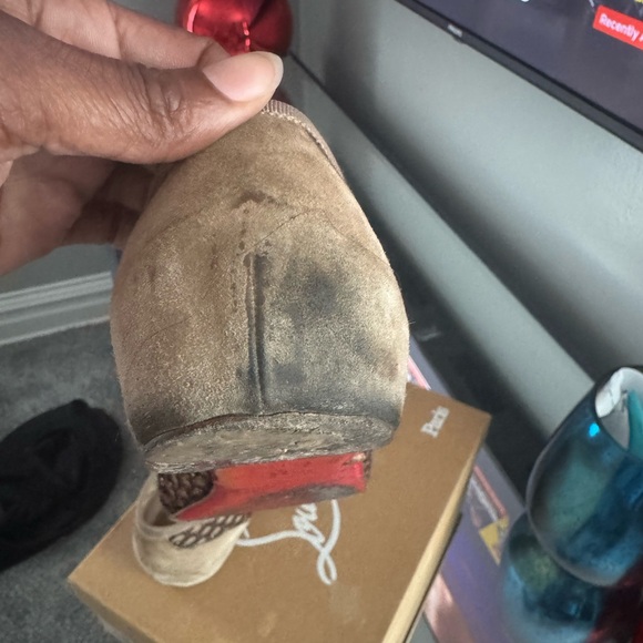 Christian Louboutin Beige Studded Flats - Picture 6 of 6